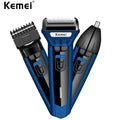 Original Kemei 3 In 1 Rechargeable Shaving Machine 6 Months Warranty