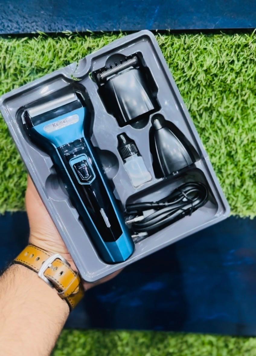 Original Kemei 3 In 1 Rechargeable Shaving Machine 6 Months Warranty