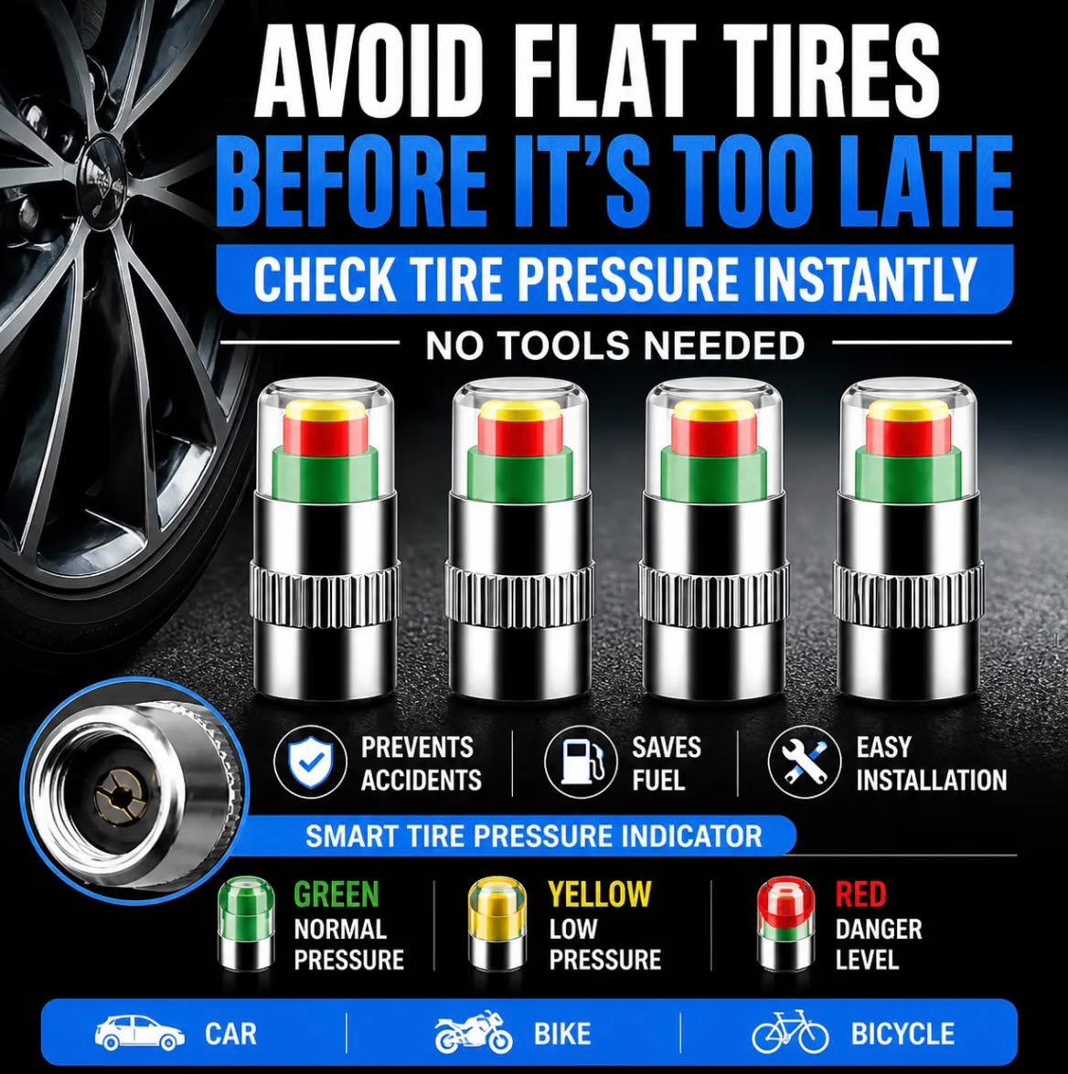 Tire Pressure Sensor Cap